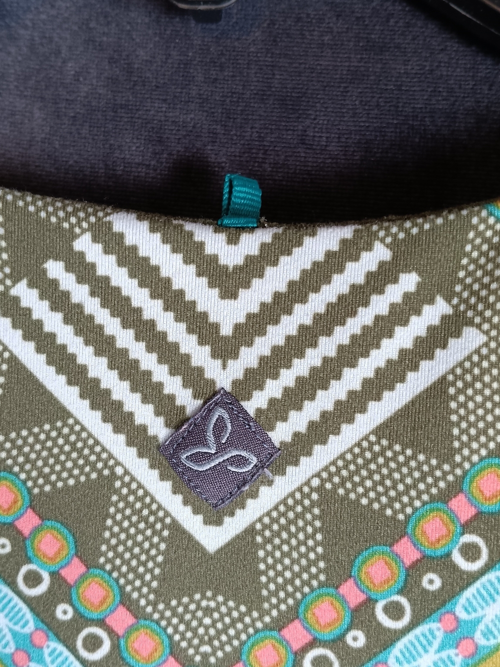 PrAna Colorful Geometric Tank Dress in Teal, Pink & Olive - Picture 3 of 6